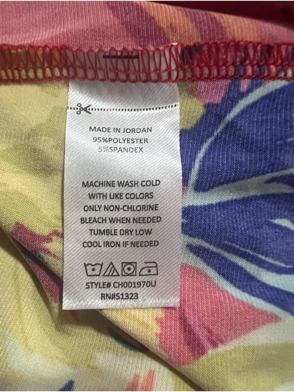 Chaus Tropical Floral Print Sleeveless Top Keyhole Back Size Medium - Picture 7 of 7